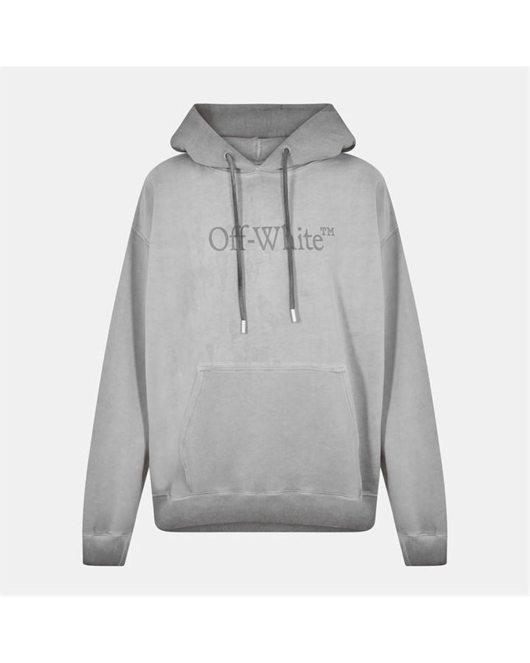 Off-White c/o Virgil Abloh Gray Laundry Pull Over Hoodie for men