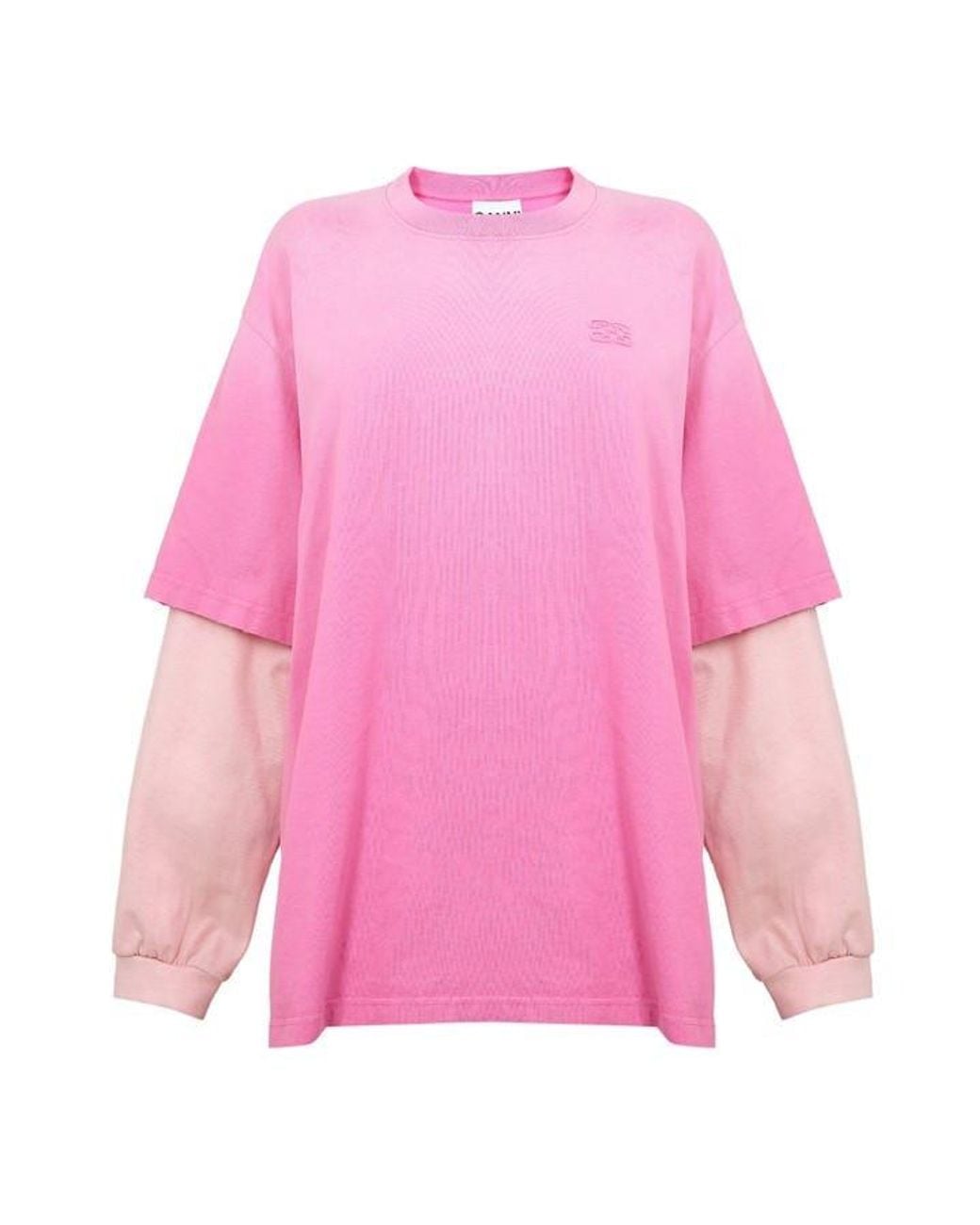 Ganni Pink Long Sleeve T-Shirt