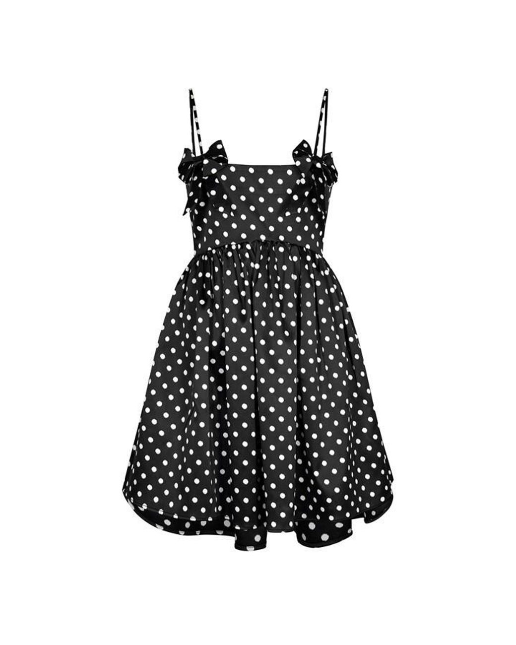 Ganni Black Polka Dot Mini Dress