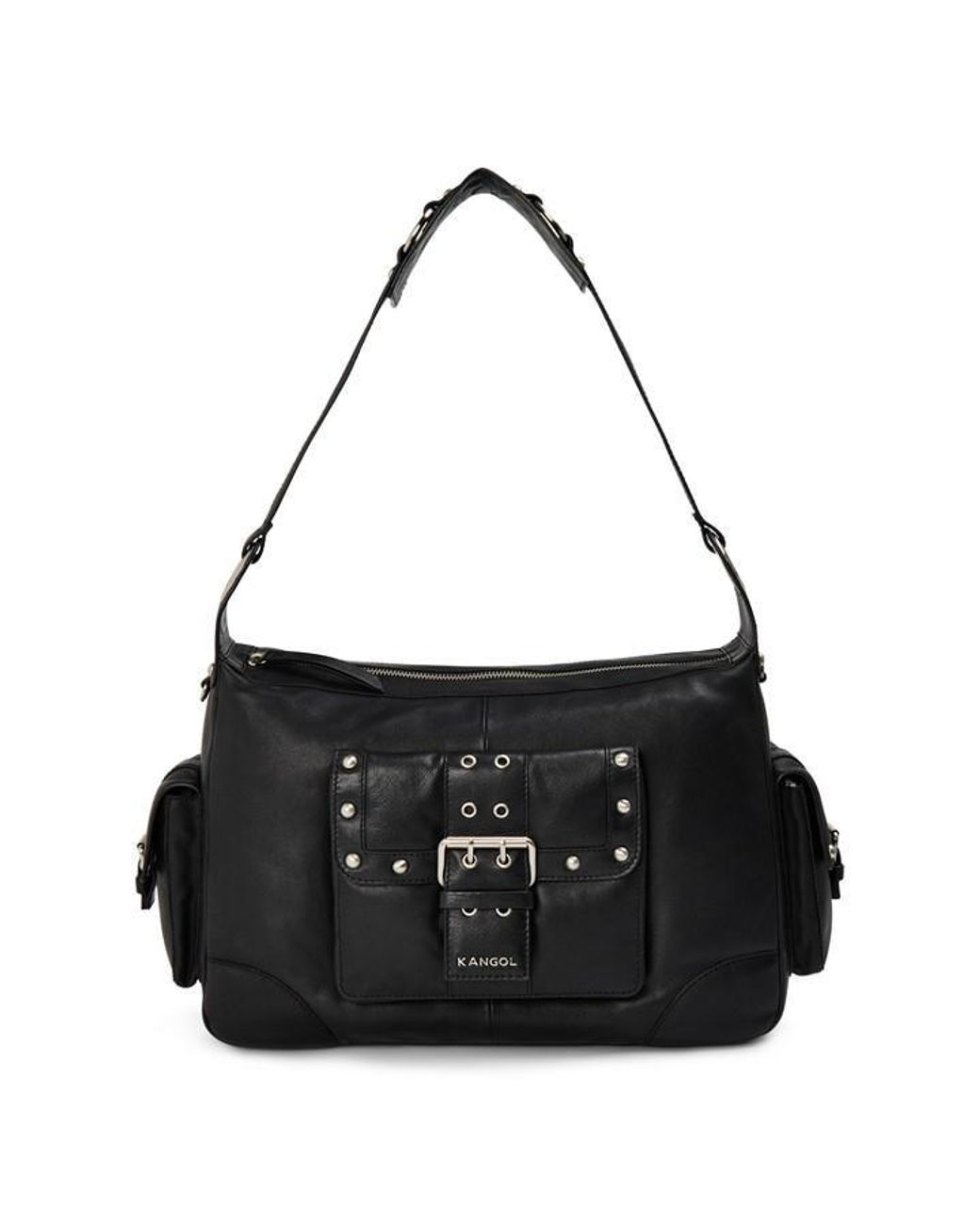 Kangol Black Midi Utility Shoulder Bag