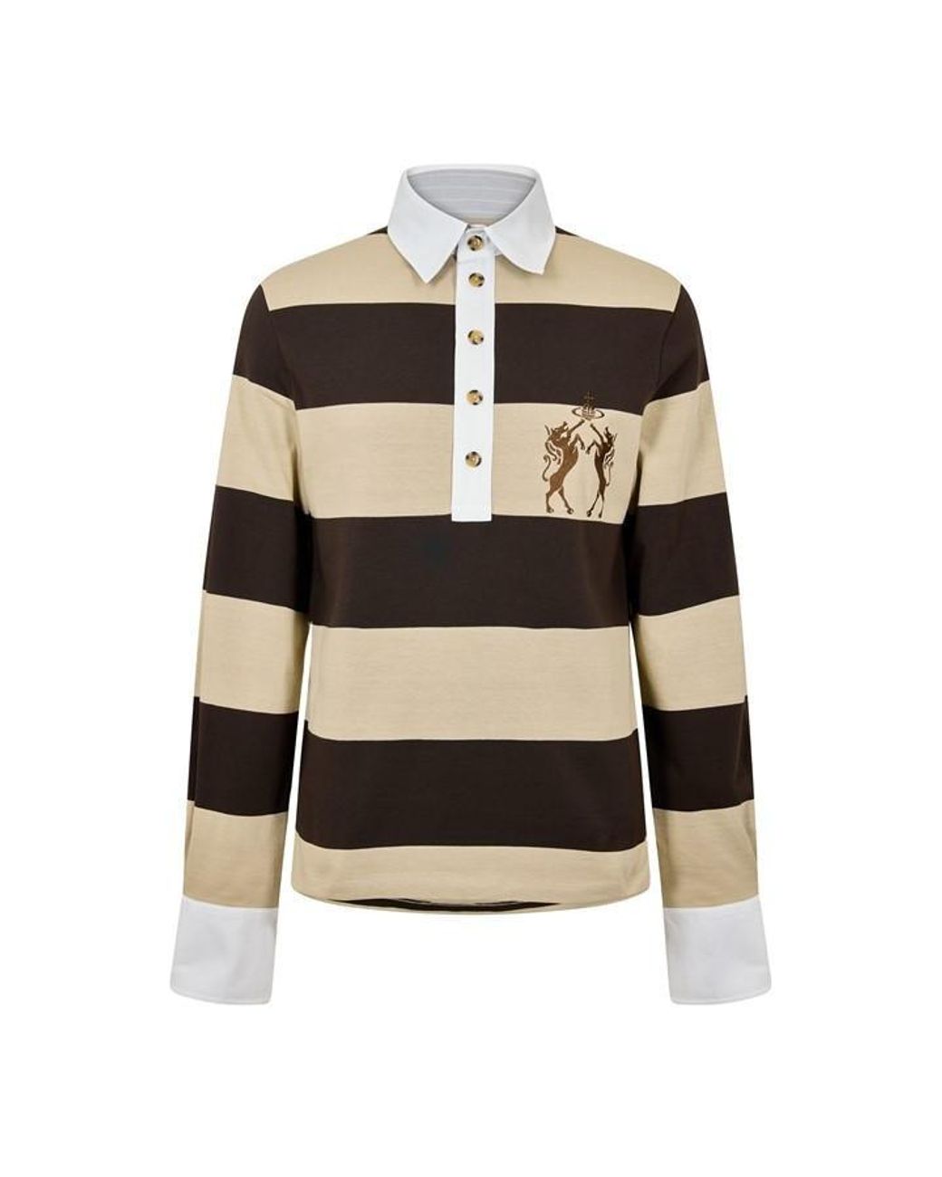 Vivienne Westwood Black Striped Rugby Polo for men