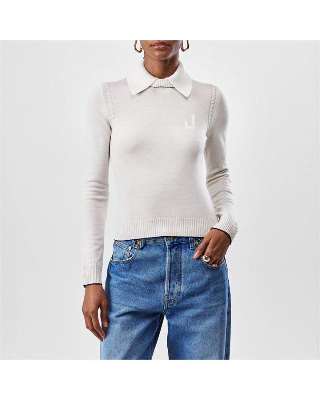 Jacquemus Gray J Logo Knit Polo