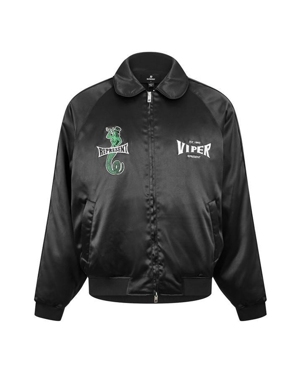 Represent Black Varsity Jacket for men