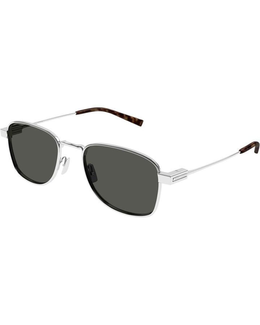Saint Laurent Gray Round Sunglasses for men