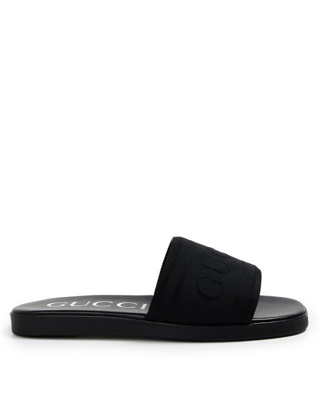 Gucci Black Flat Sandals for men