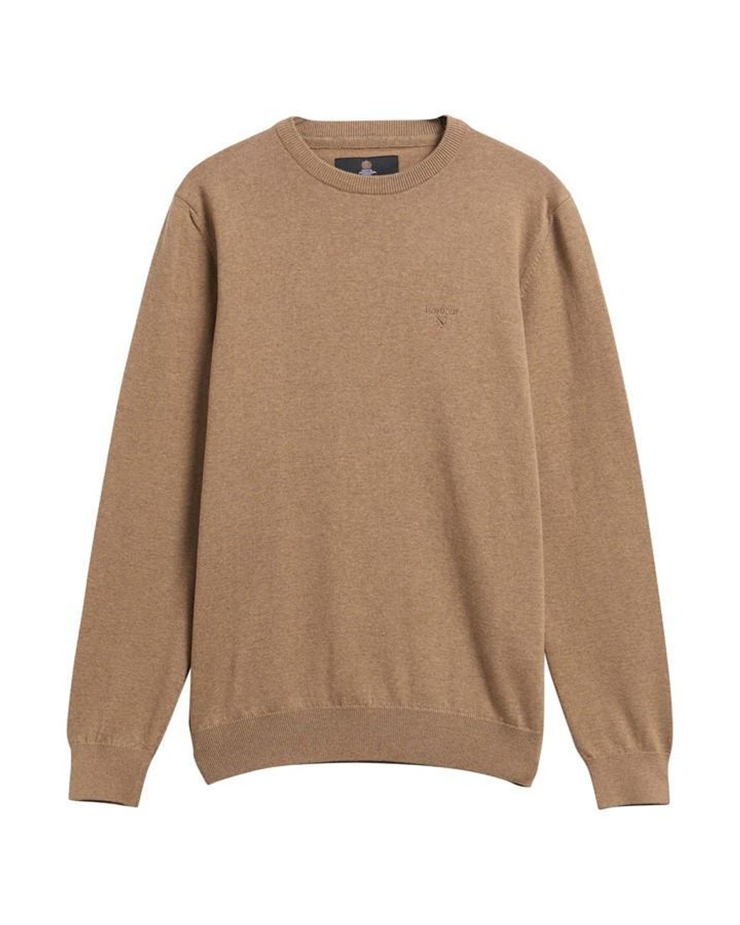 Barbour White Crew Neck Sweater for men