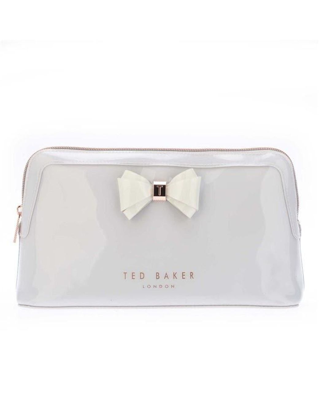 Ted Baker Glossy Bow Wash Bag in White Lyst UK