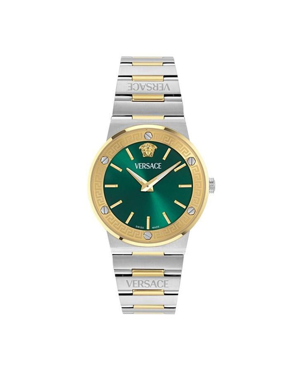 Versace Metallic Greca Logo Aereo Watch for men