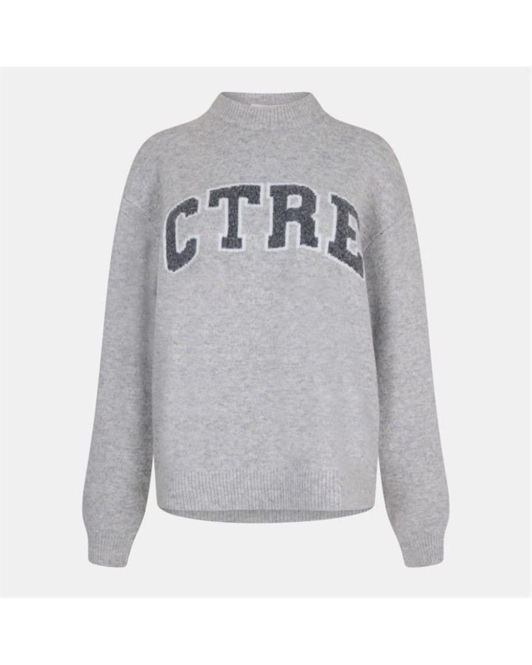 The Couture Club Gray Knitted Sweatshirt