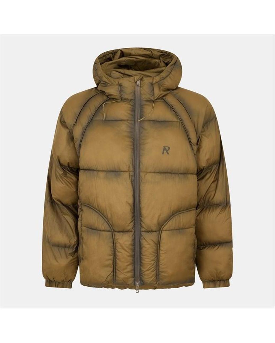 Represent Green Translucent Medium Puffer Jacket for men