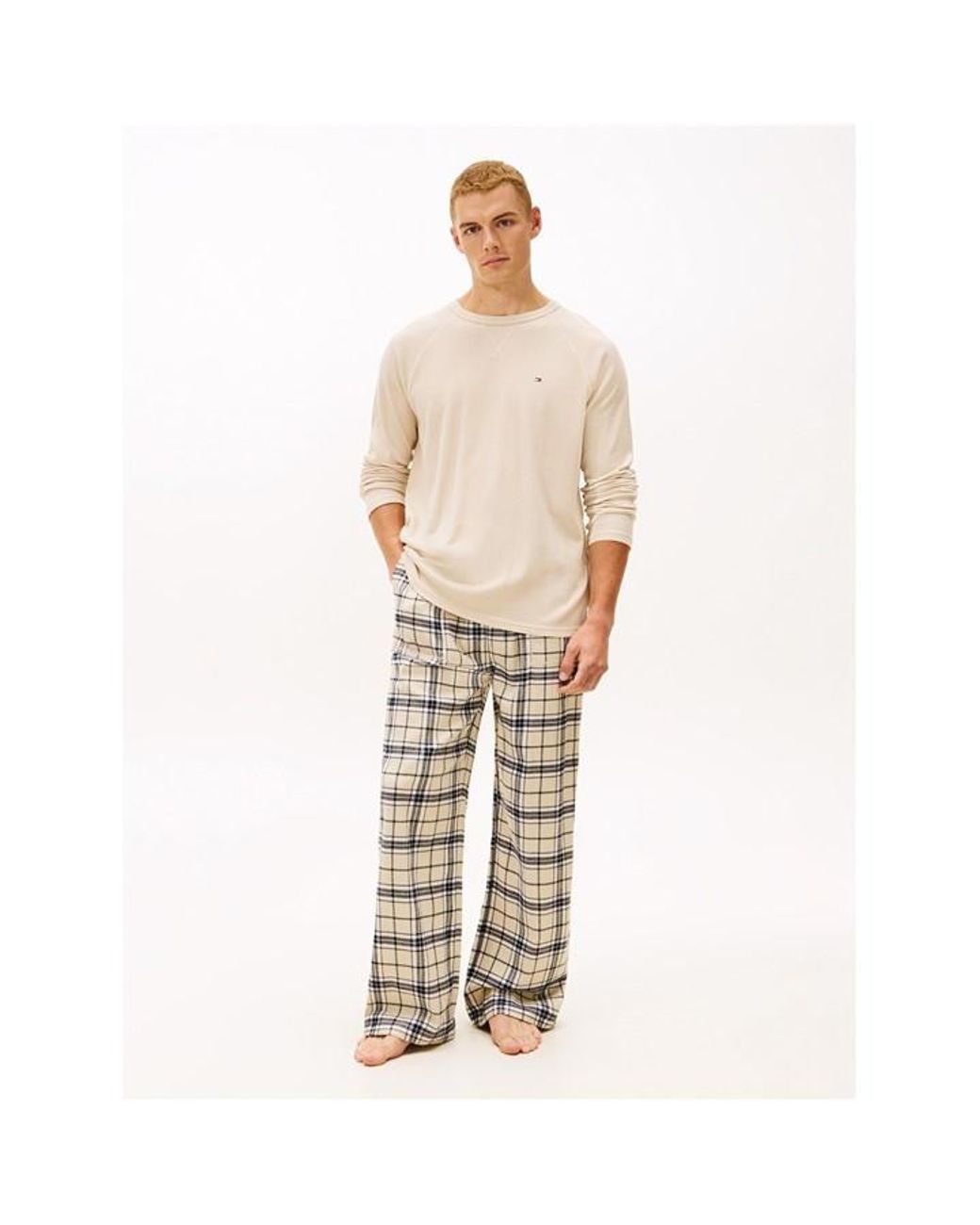 Tommy Hilfiger Natural Long Sleeve Pyjama Set for men