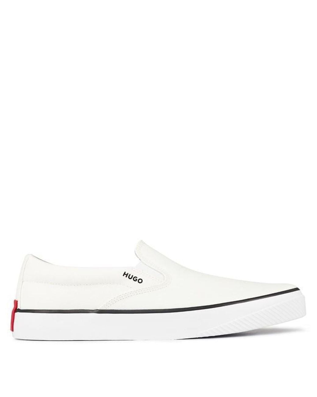 HUGO Dyer Slon Slip On Shoes in White for Men | Lyst UK display picture 1