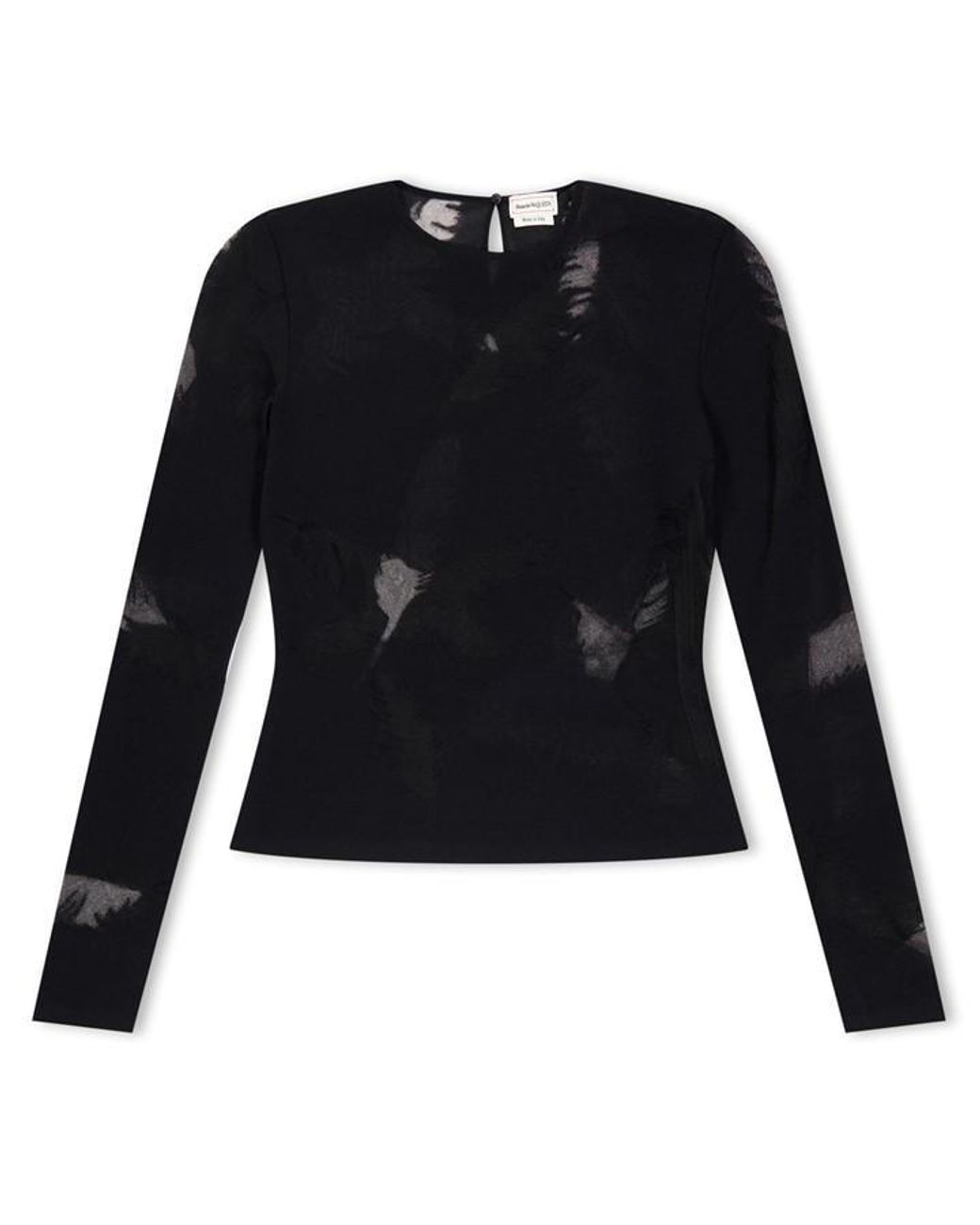 McQueen Black Feather Top