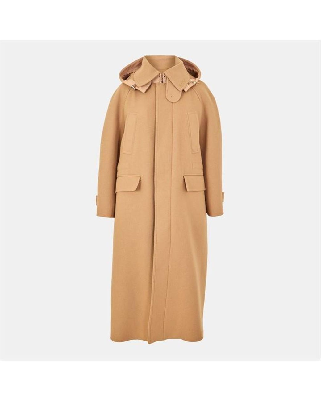 Gucci Brown Wool Cashmere Detachable Hood Overcoat