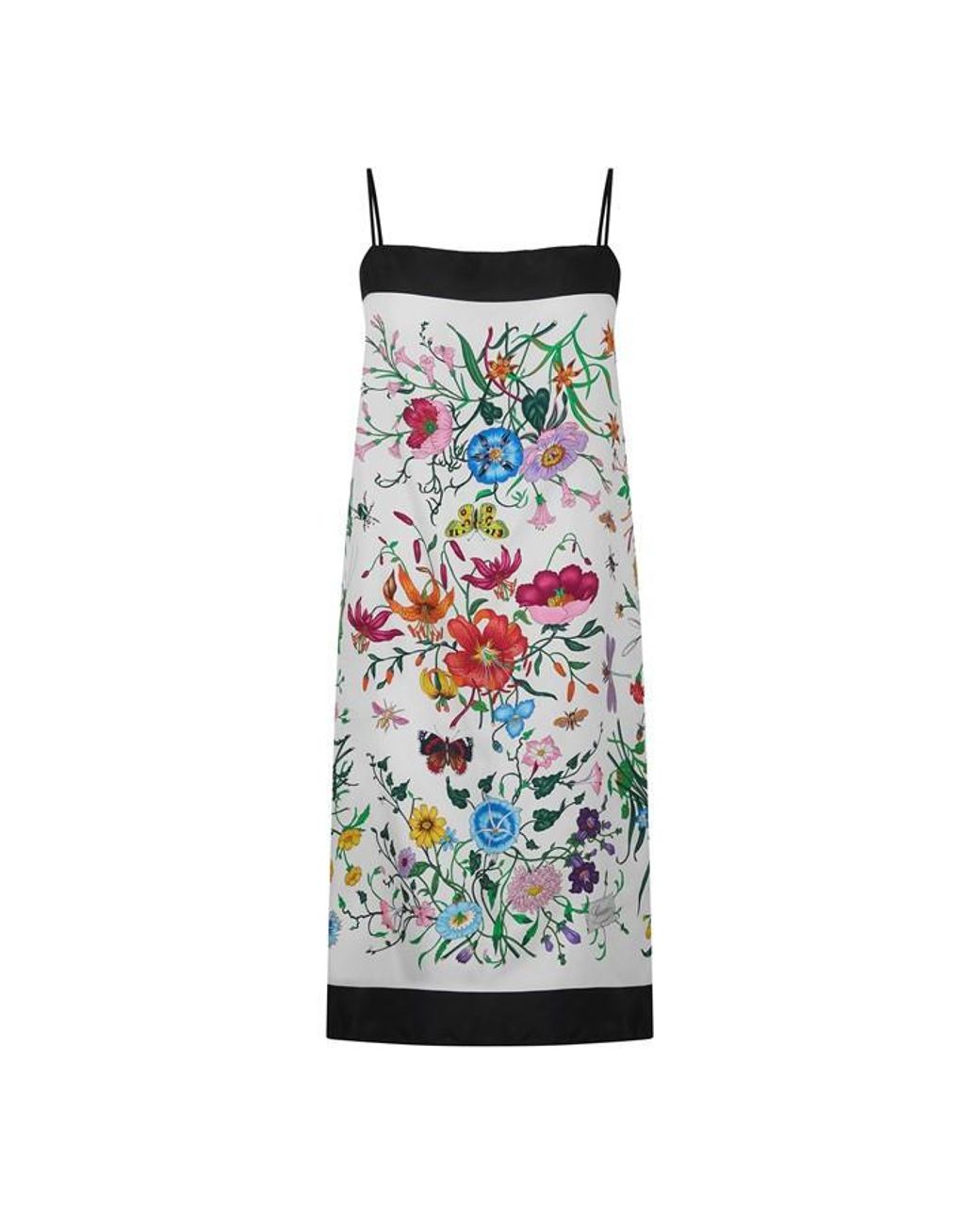 Gucci Multicolor Floral Dress Ld64
