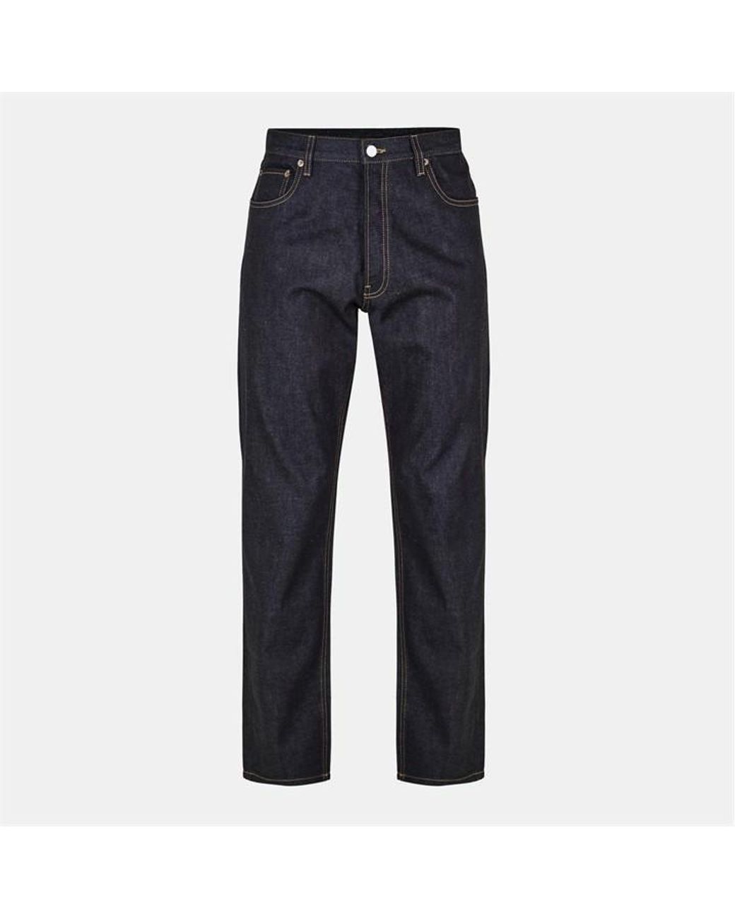 Prada Blue Western Structured Straight Leg Jeans for men