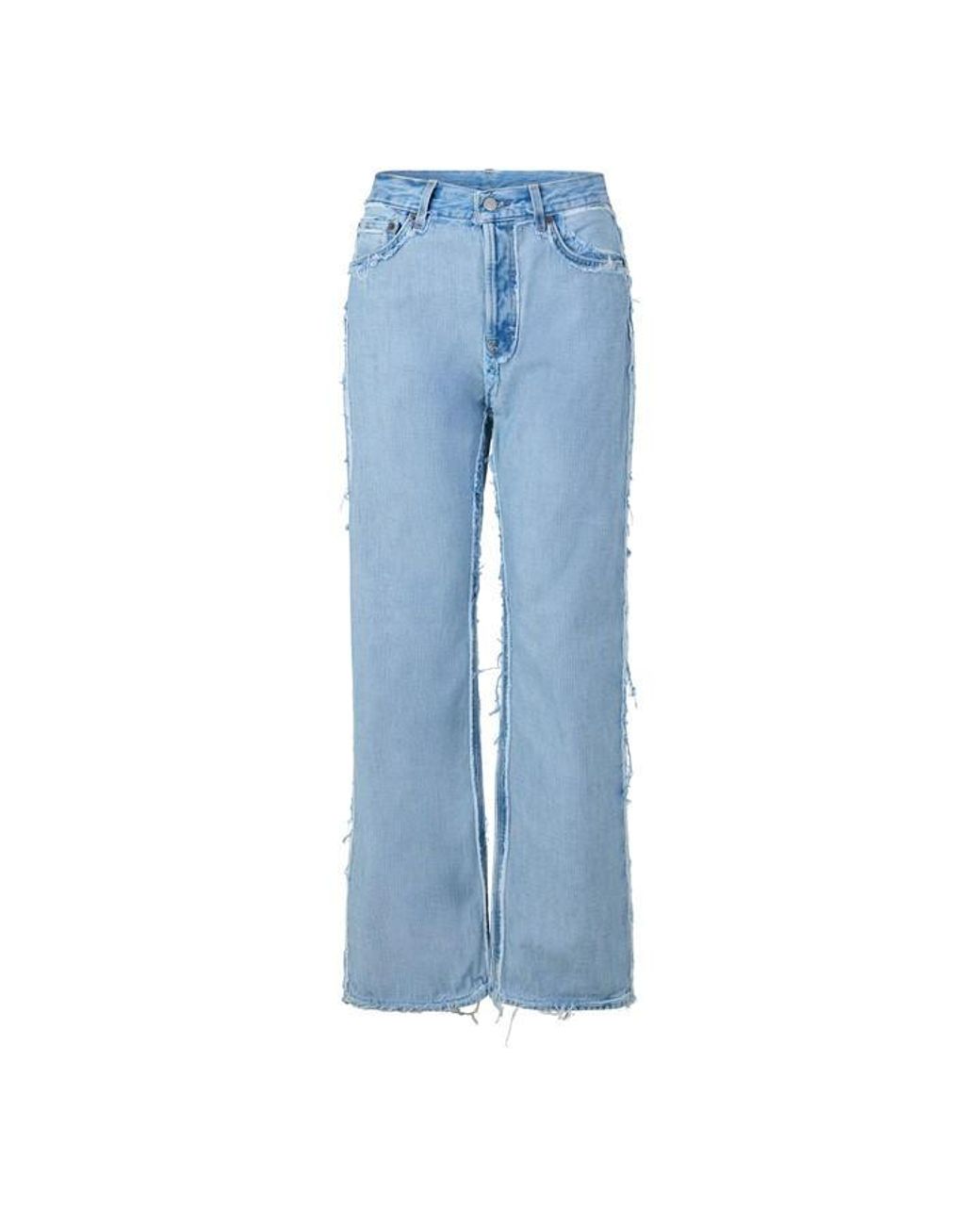 Acne Blue Acne Frayed Jeans Ld64
