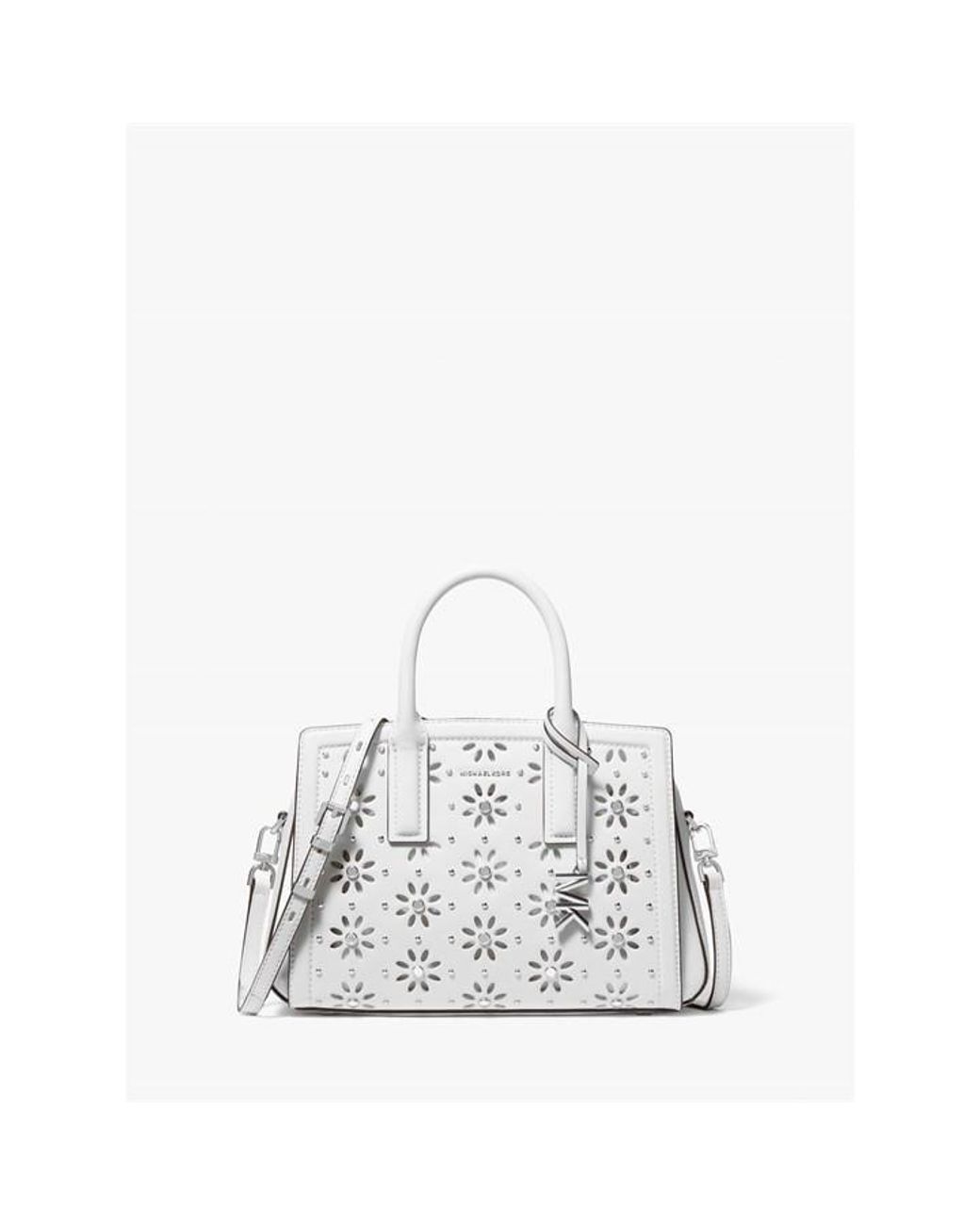 MICHAEL Michael Kors White Laila Small Satchel