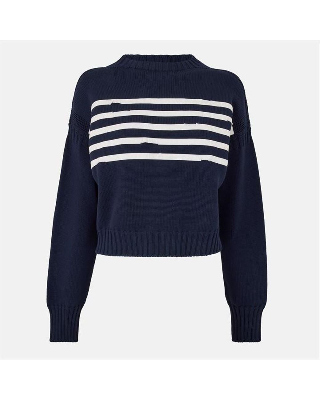Prada Blue Soft Knit Crew Neck Jumper