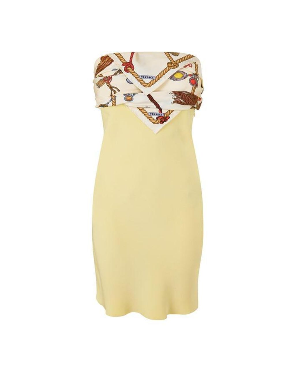 Versace Yellow Silk Twill S Ld64