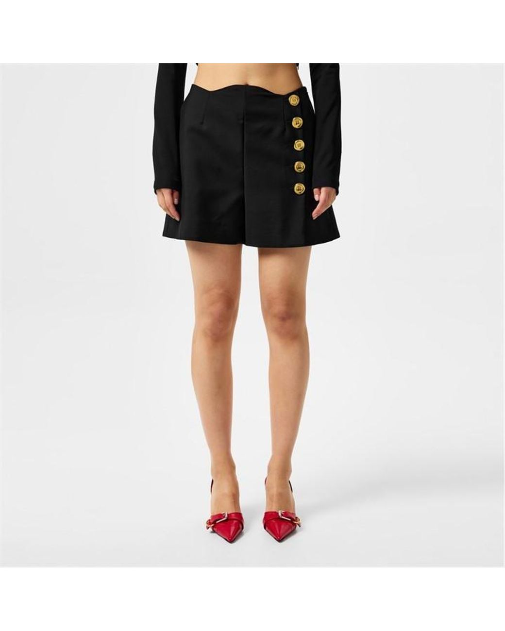 Givenchy Black Scaloped Shorts