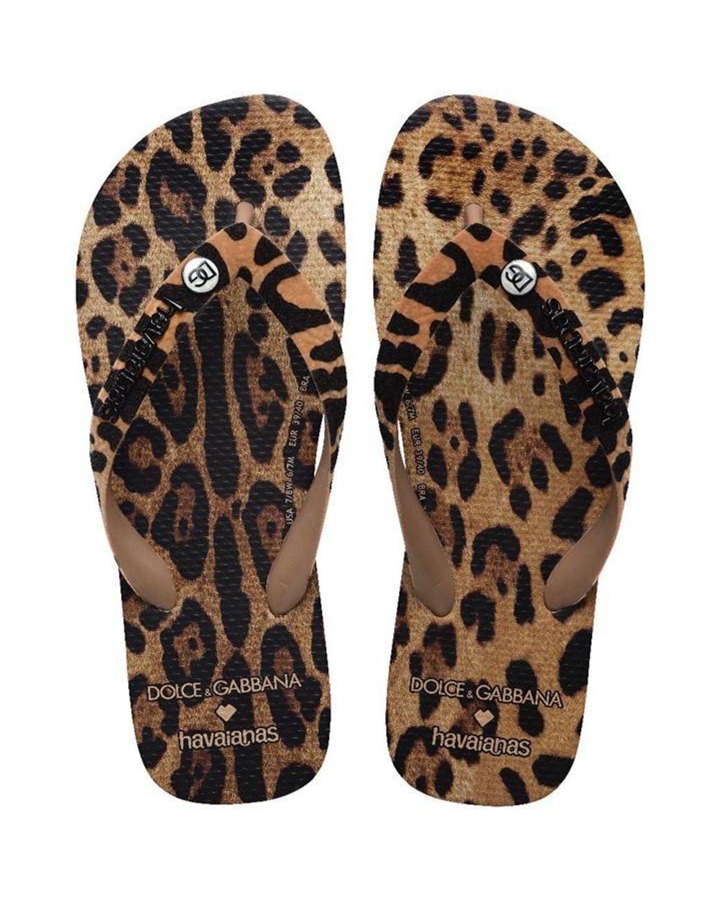 Havaianas X Dolce And Gabbana Leopard Flip Flops in Black Lyst UK