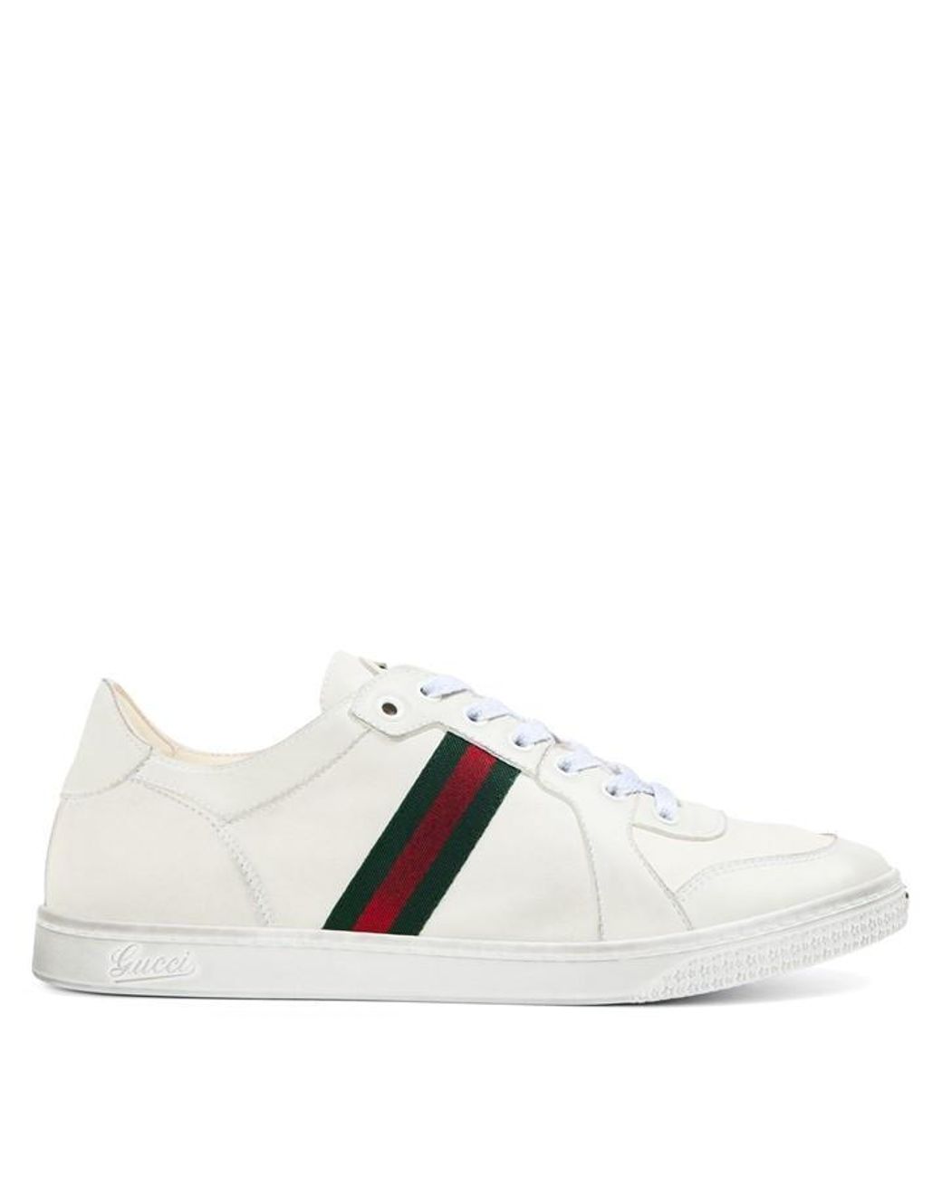 Gucci White Low-Top Trainers