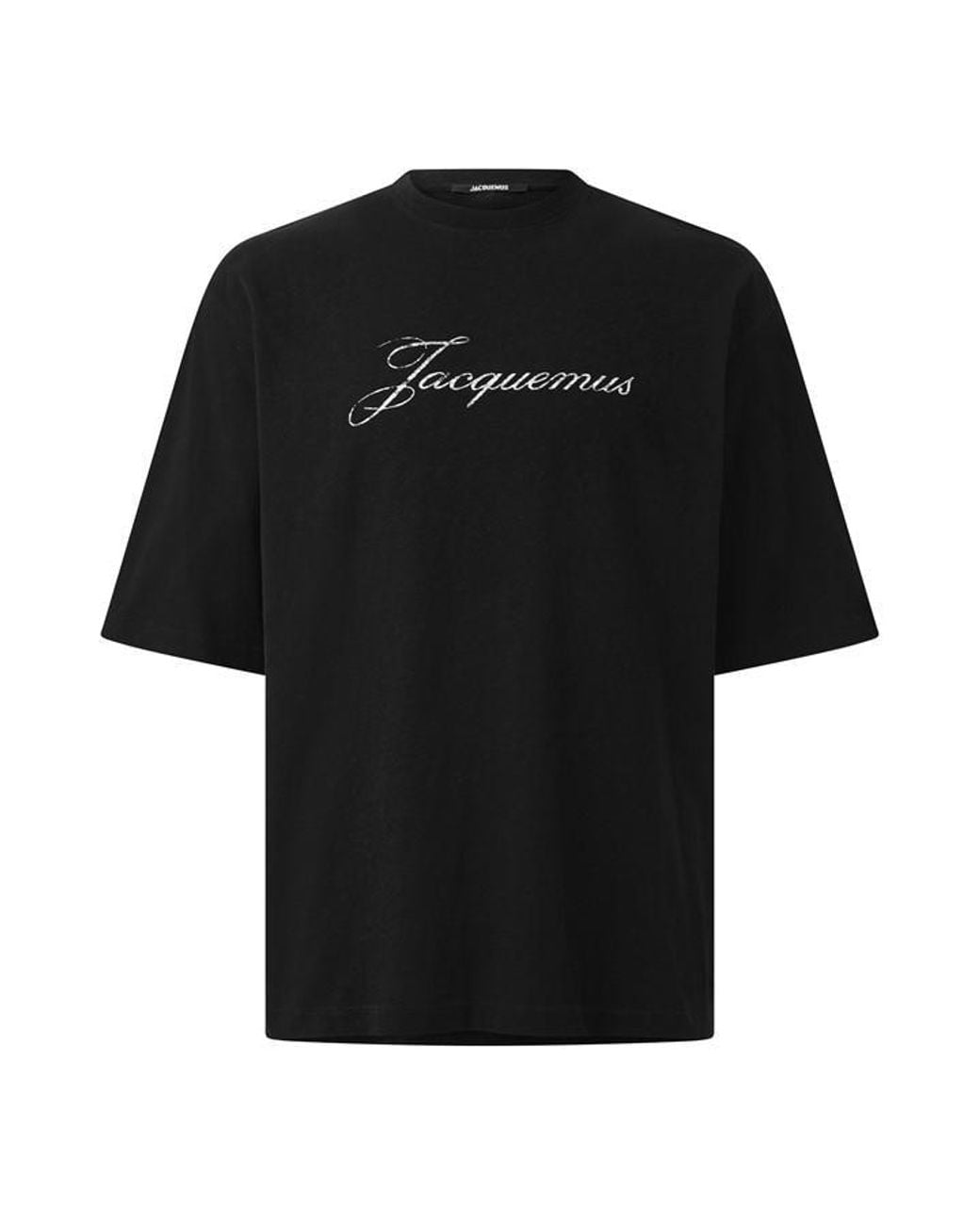 Jacquemus Black Jacq Script Tee Sn64 for men
