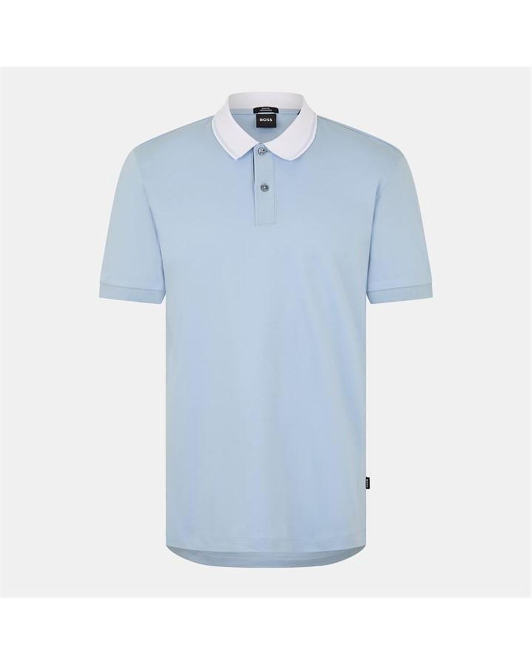 Boss Blue Phillipson Cotton Short Sleeve Slim Fit Polo Shirt for men