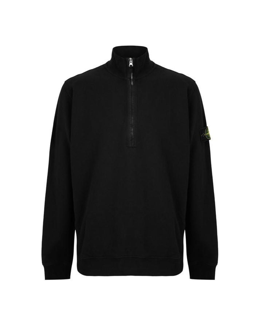 Stone Island Black Stone 1/4 Zp Brushed Sn64 for men