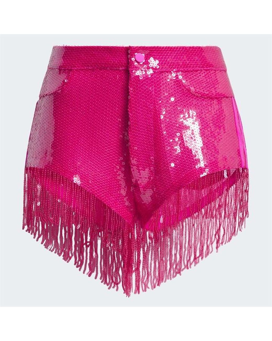 adidas Originals Ivy Park Sequin Shorts in Pink | Lyst UK