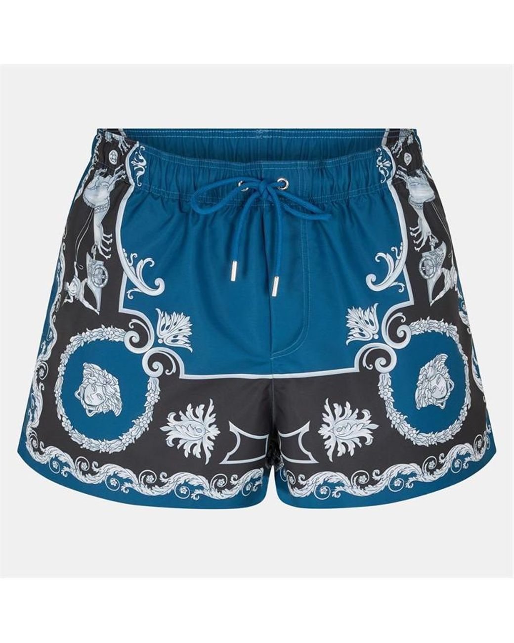 Versace Blue Baroqswshort Swim Shorts for men
