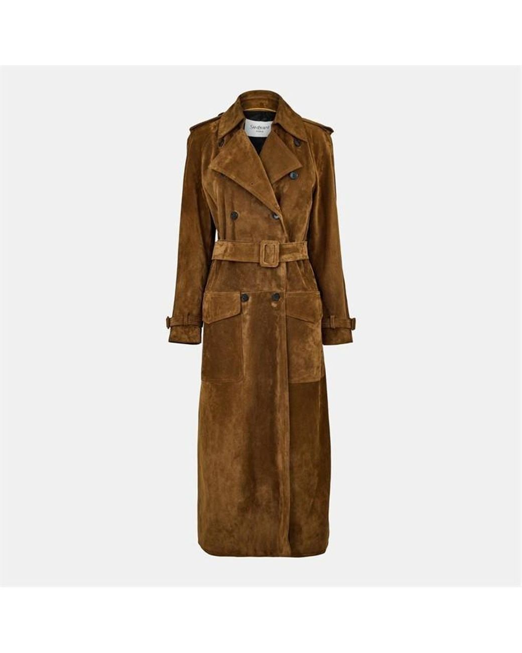 Saint Laurent Brown Trench Coat