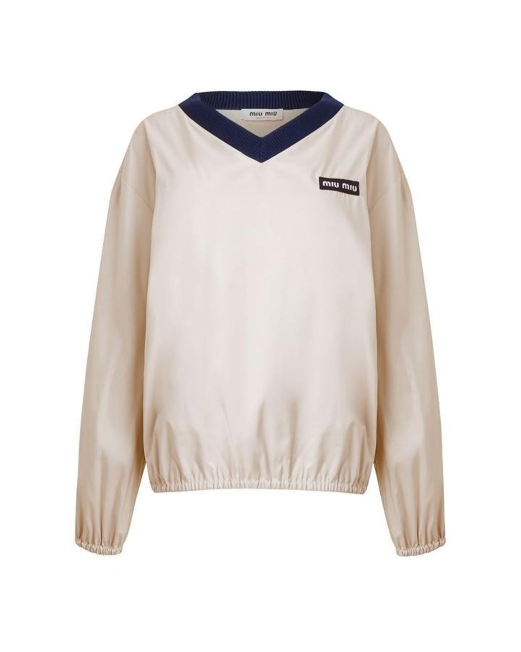 Miu Miu Gray Ponge Long Sleeve T-Shirt