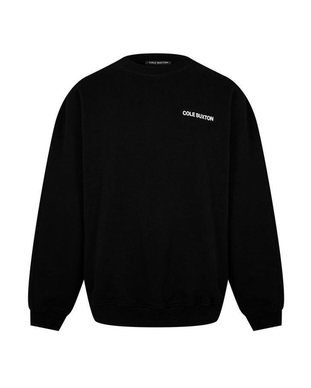 Cole Buxton Black Logo Cotton Sportswear Sweatshirt for men