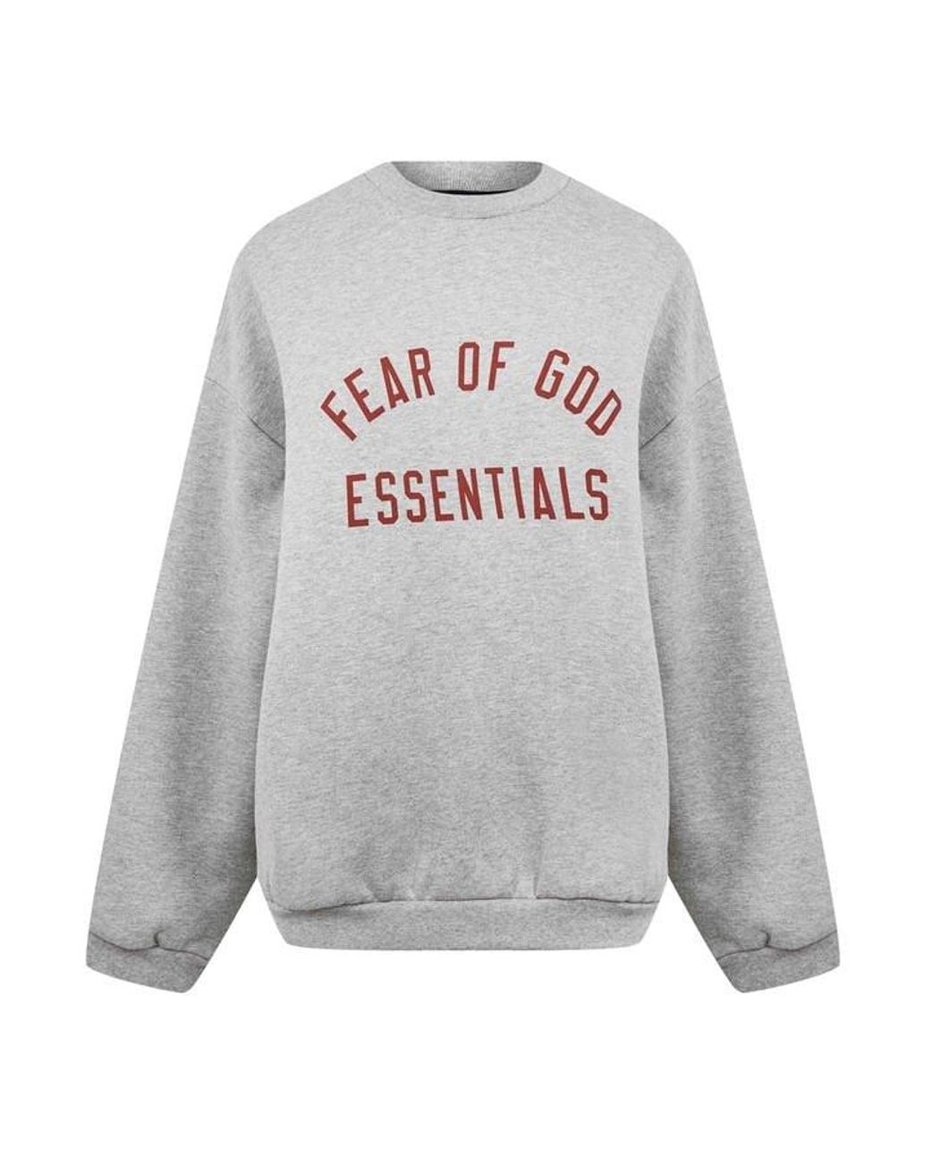Fear Of God Gray Fleece Crew Neck Sweater for men