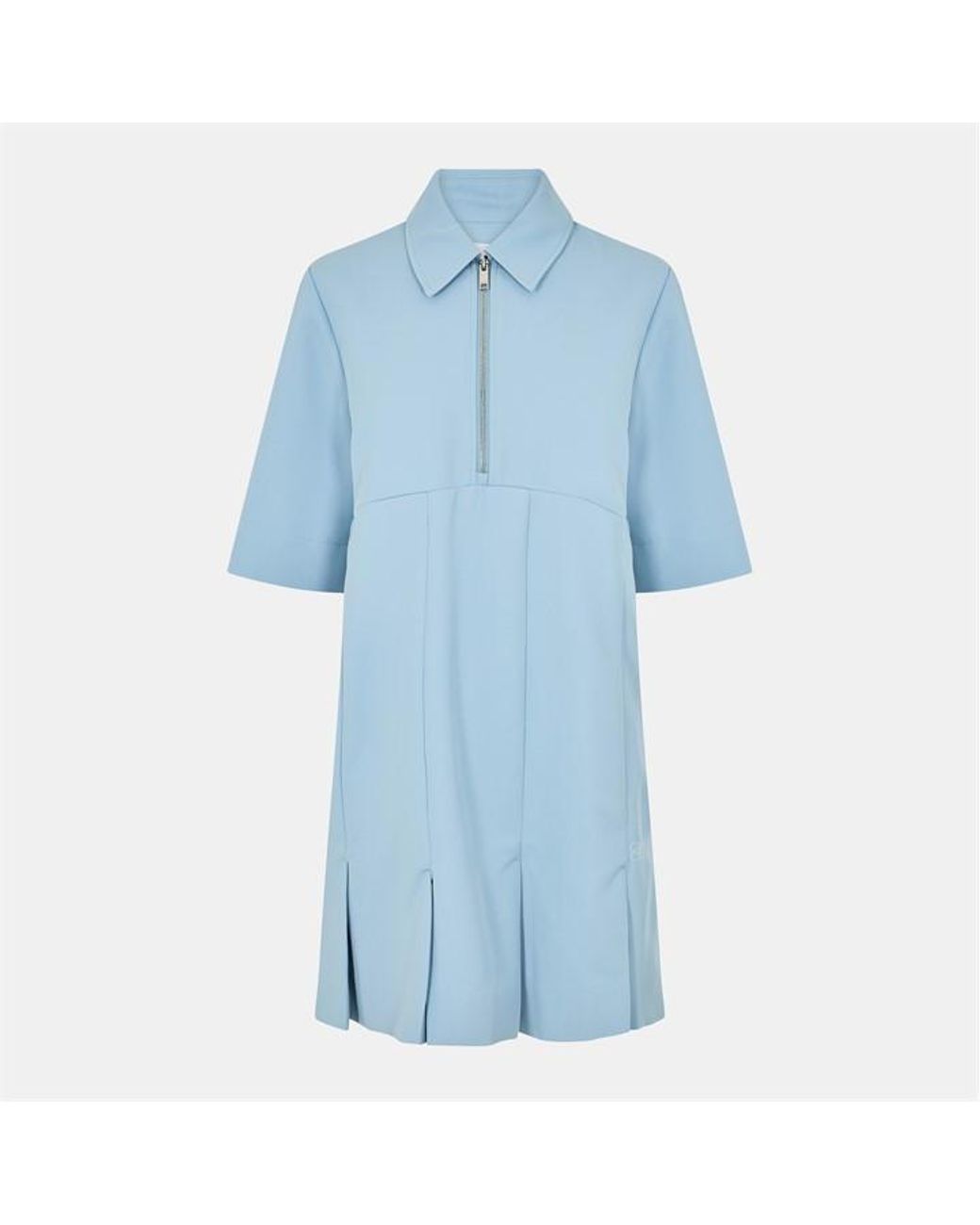 Ganni Blue Twill Mini Dress