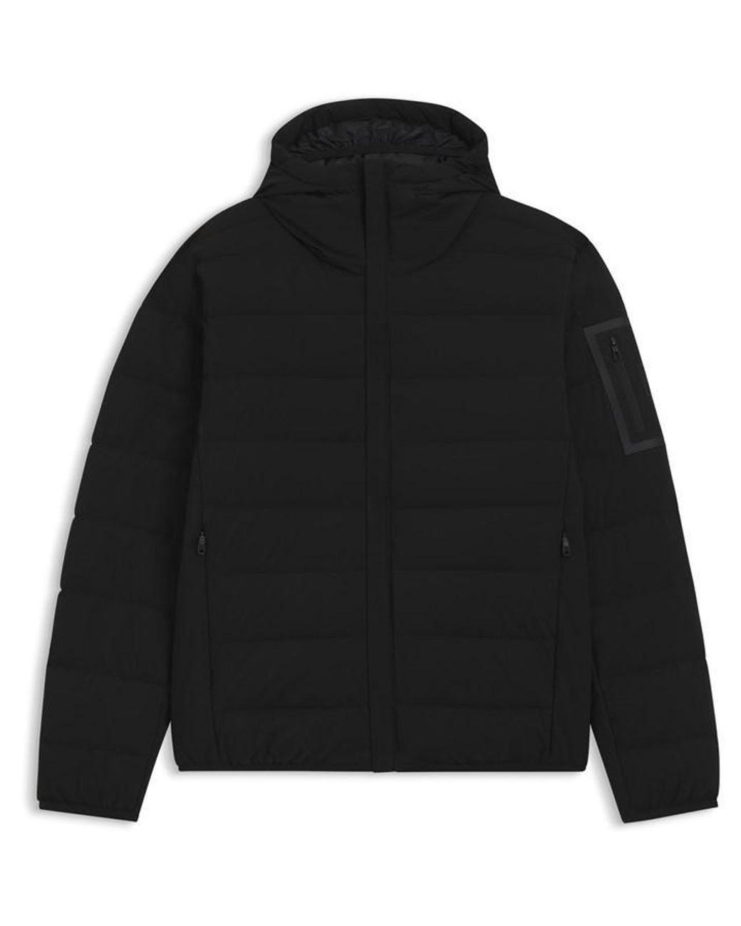 Boss Black Riplite Water Repellent Hooded Puffer Jacket for men