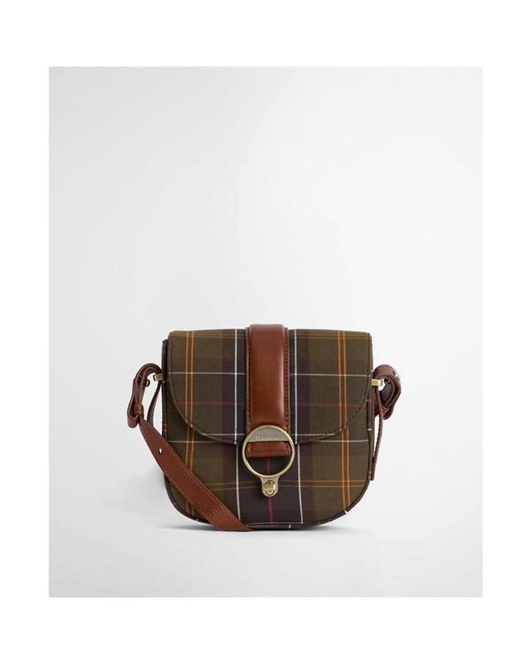 Barbour Brown Elm Tartan Crossbody Bag