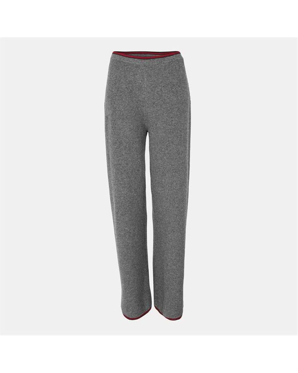 Gucci Gray High Waisted Wide Leg Trousers