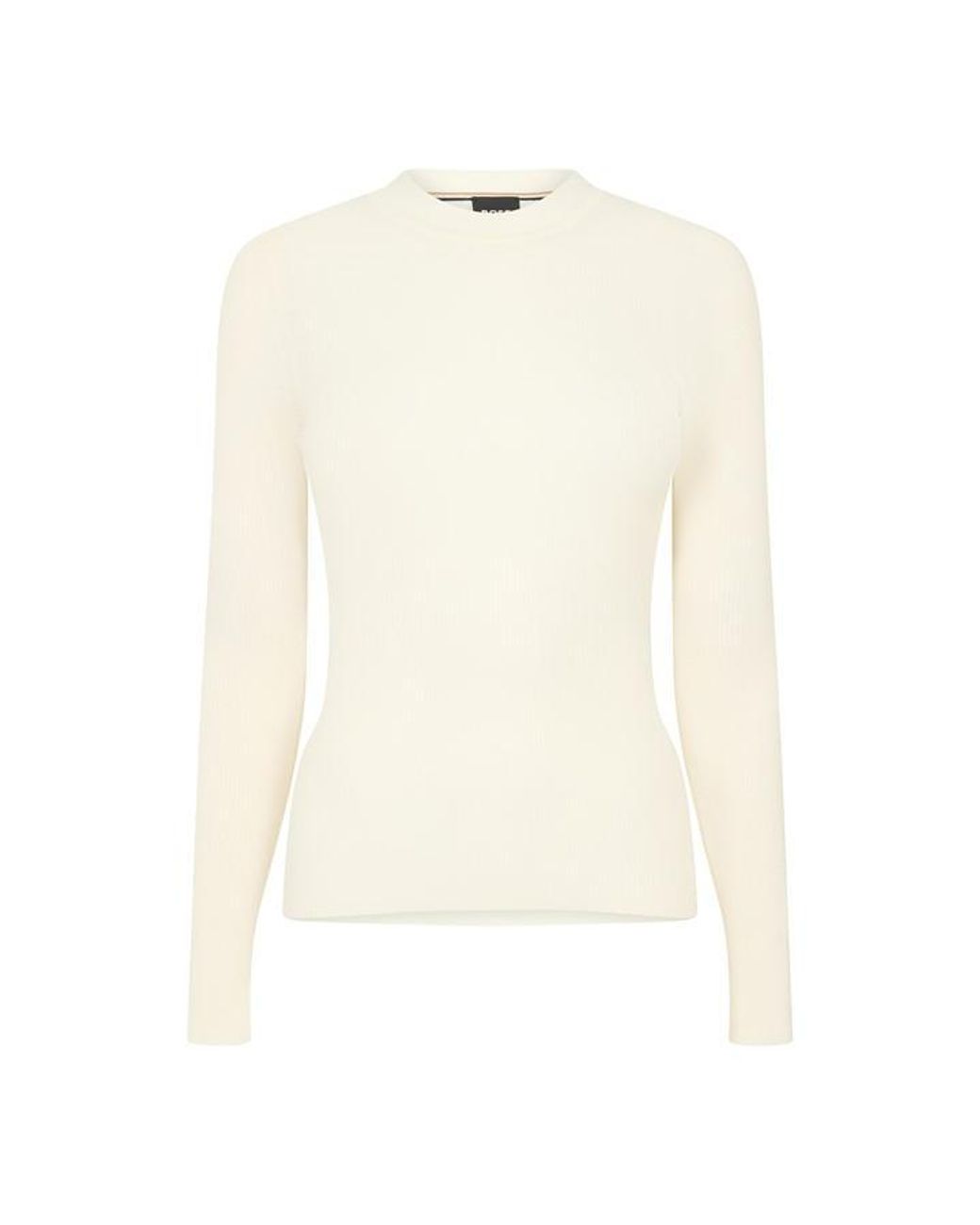 Boss White Feskiera Long Sleeve T-Shirt