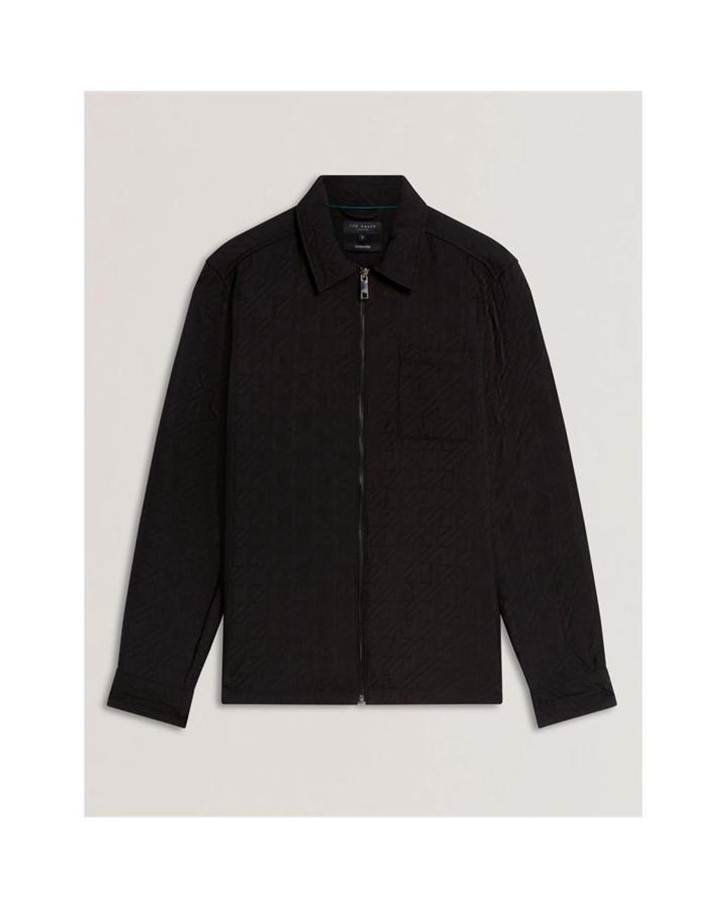Ted Baker Black Quilt Overshirt for men