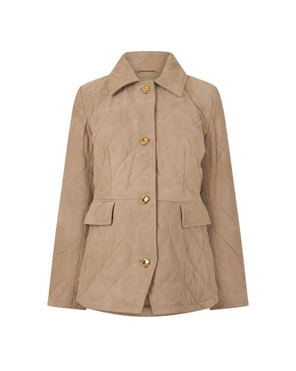 Donna Karan Natural Quilted Jacket