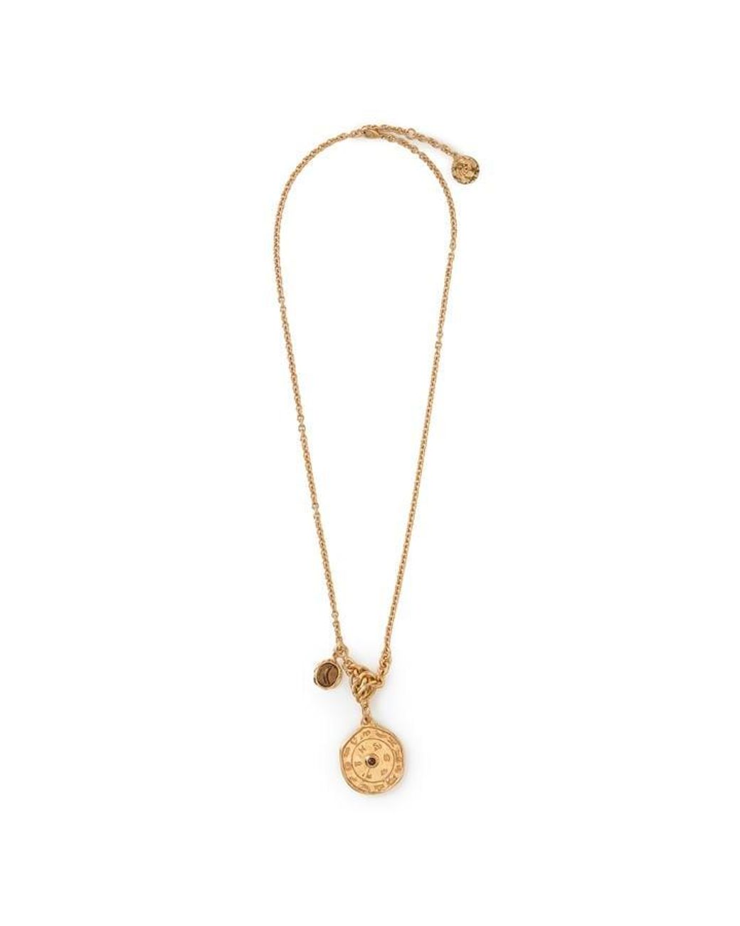 Chloé Metallic Coin Pendant Necklace