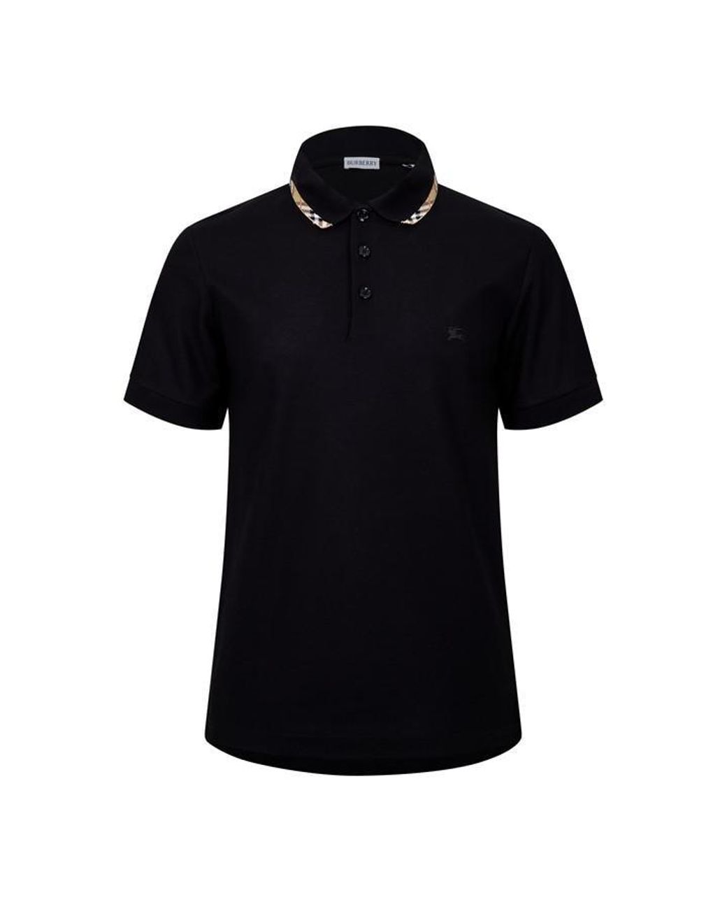 Burberry Black Short Sleeve Polo Shirt for men