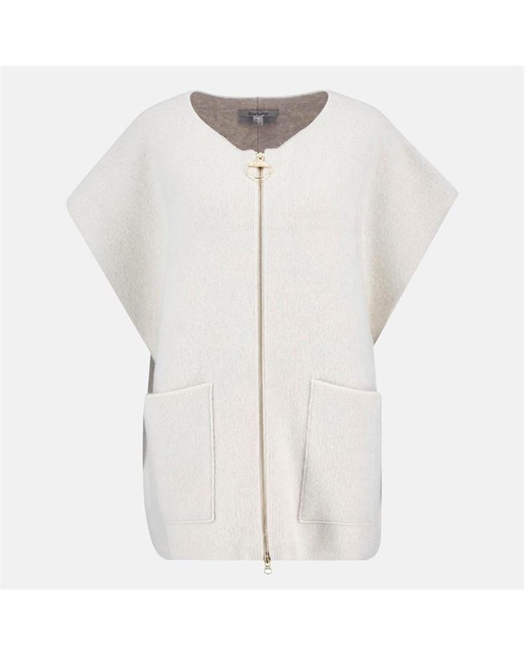 Barbour White Martha Sweater Vest