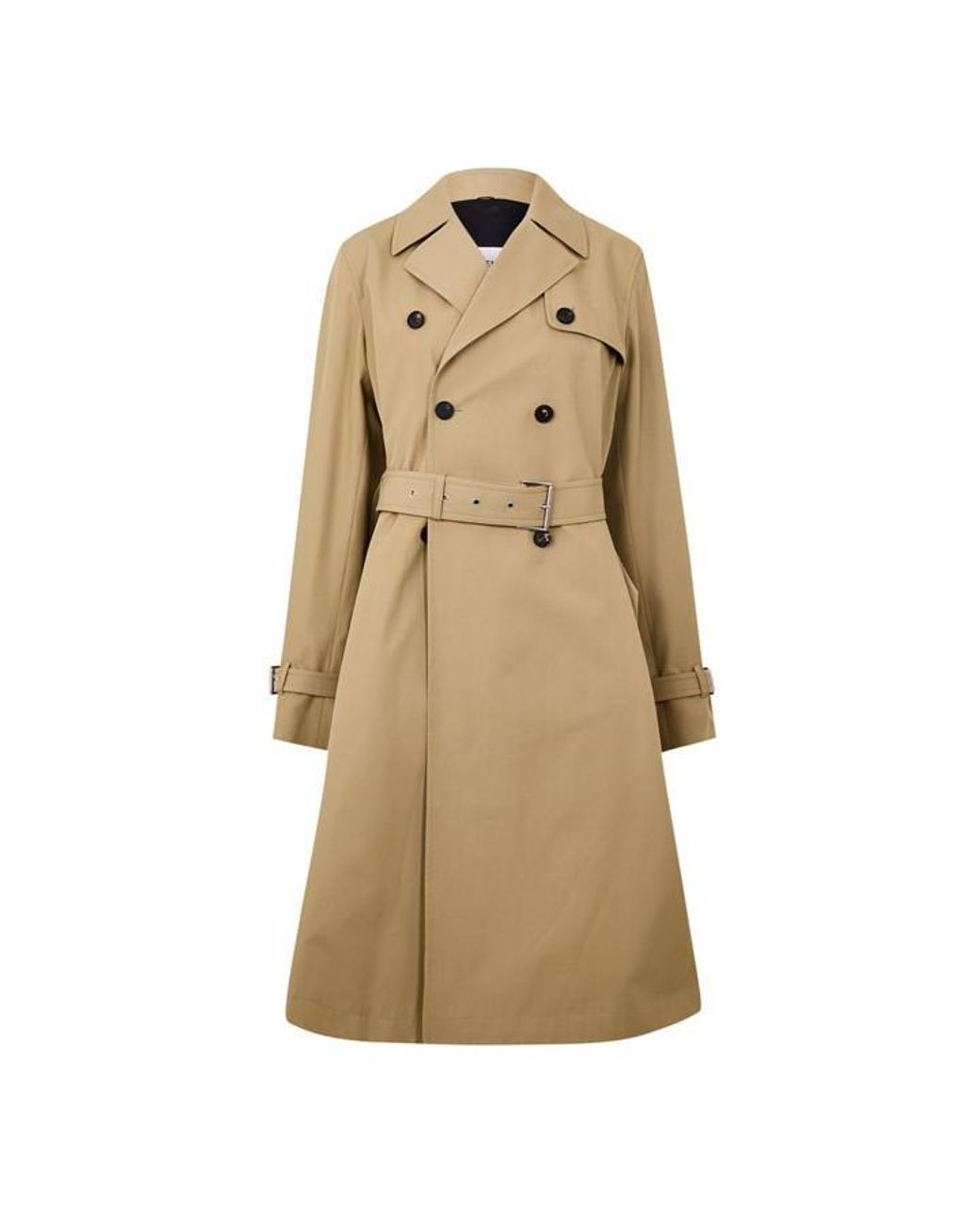 Fendi Natural Solid Color Trench Coat