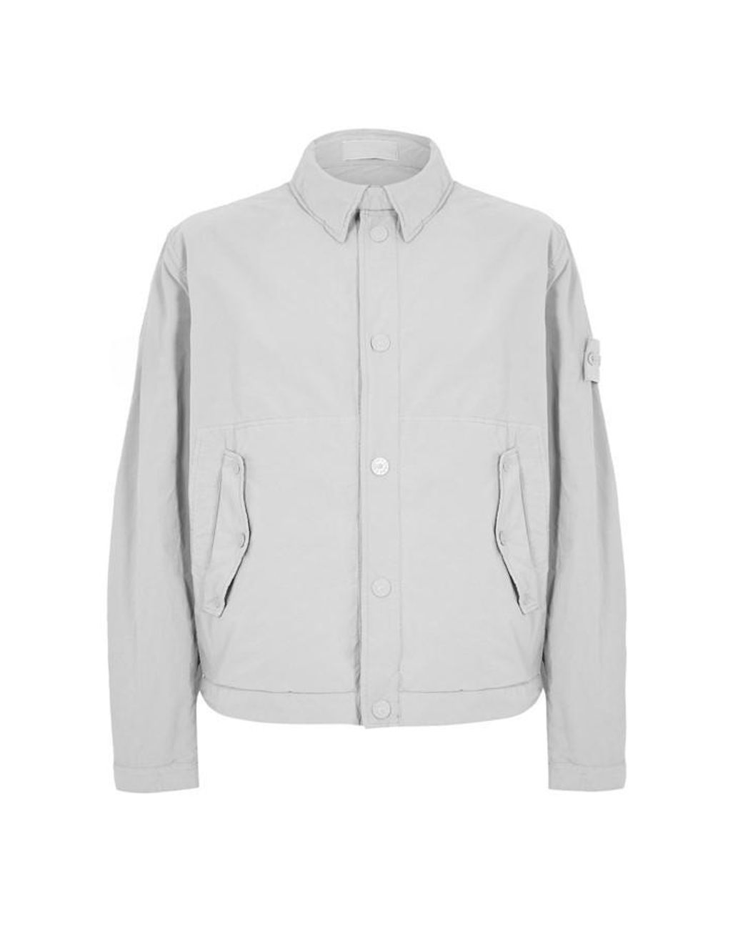 Stone Island Ghost Gray Coach Jacket for men