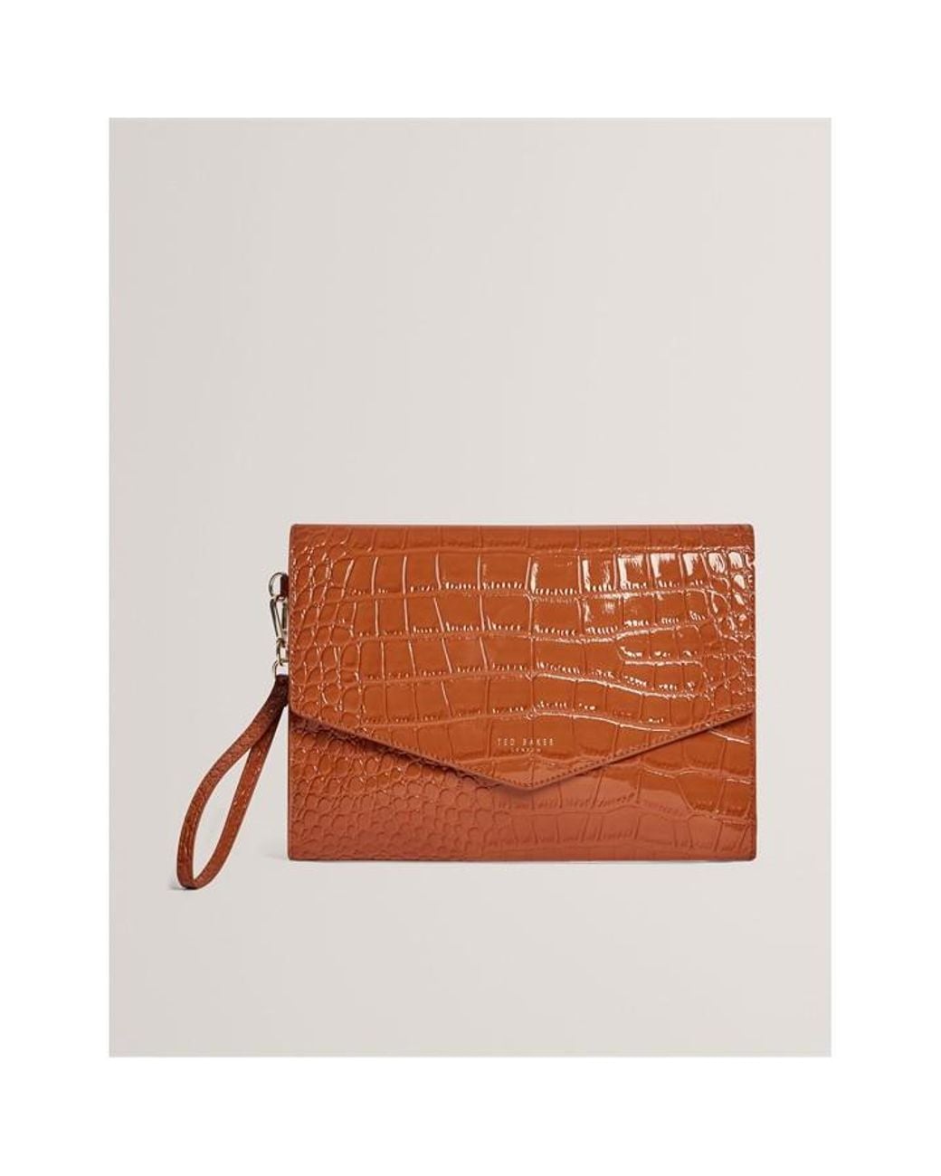 Ted Baker Brown Croc Pouch