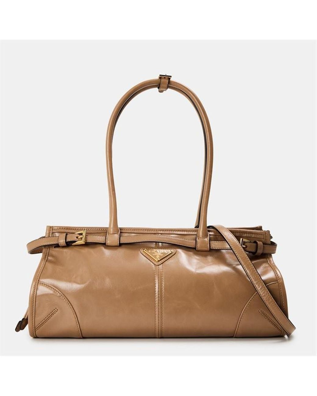 Prada Brown Bonnie Top Handle Bag